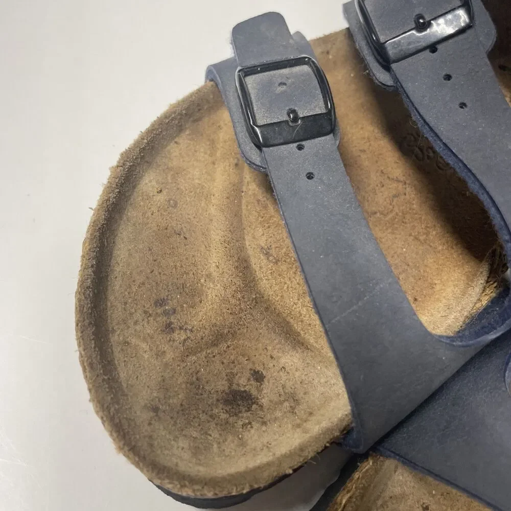 Birkenstock Womens Blue Birkis Ellise Strappy Blue L7 M5 245 Good Condition